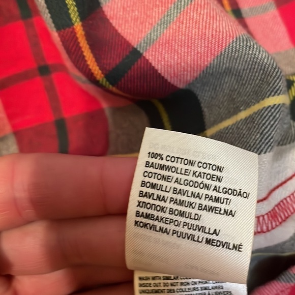 Wrangler men’s shirt Small button down soft flannel white red green plaid - Picture 5 of 6